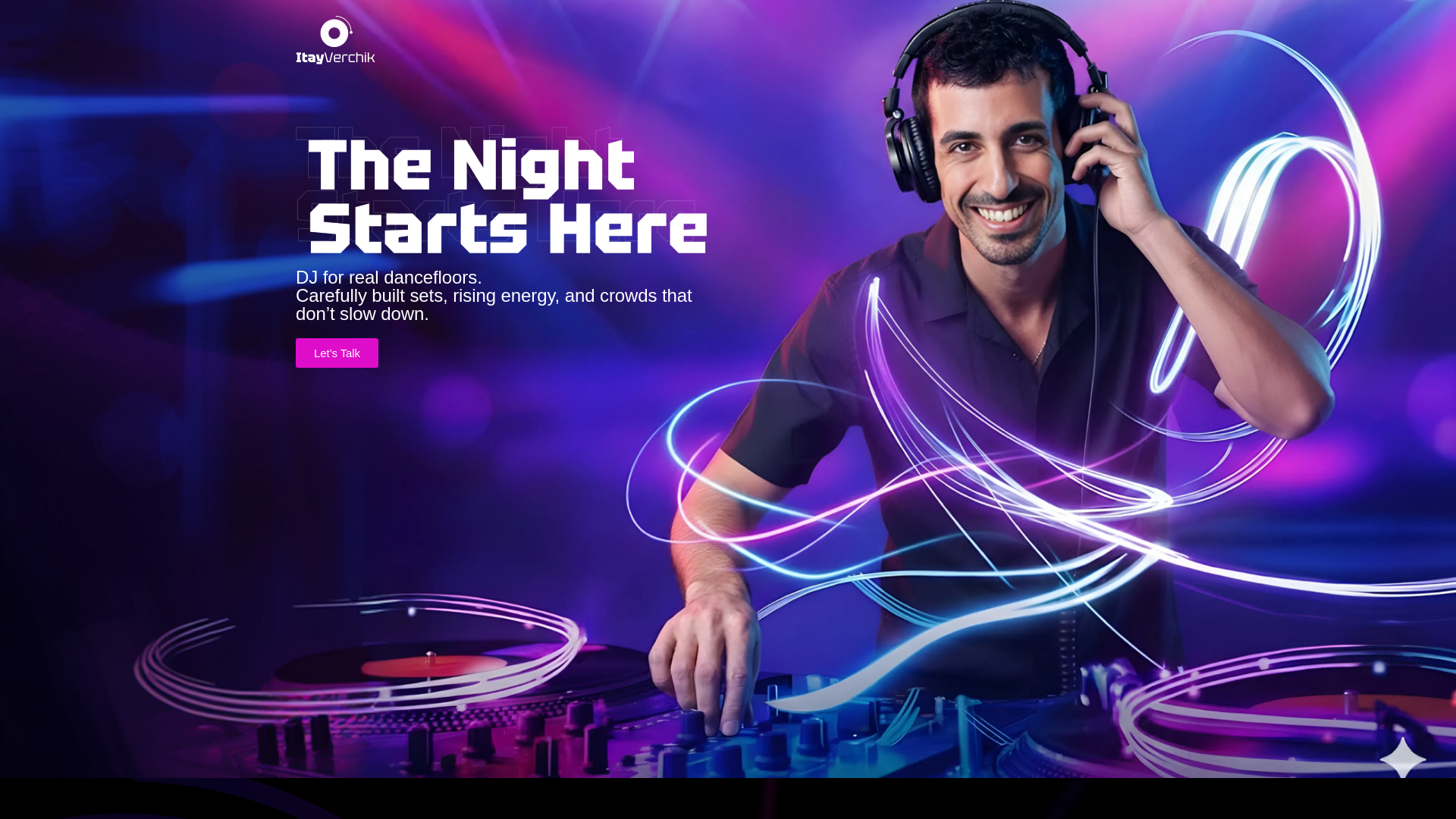 website screenshot of https://djverchik.com/