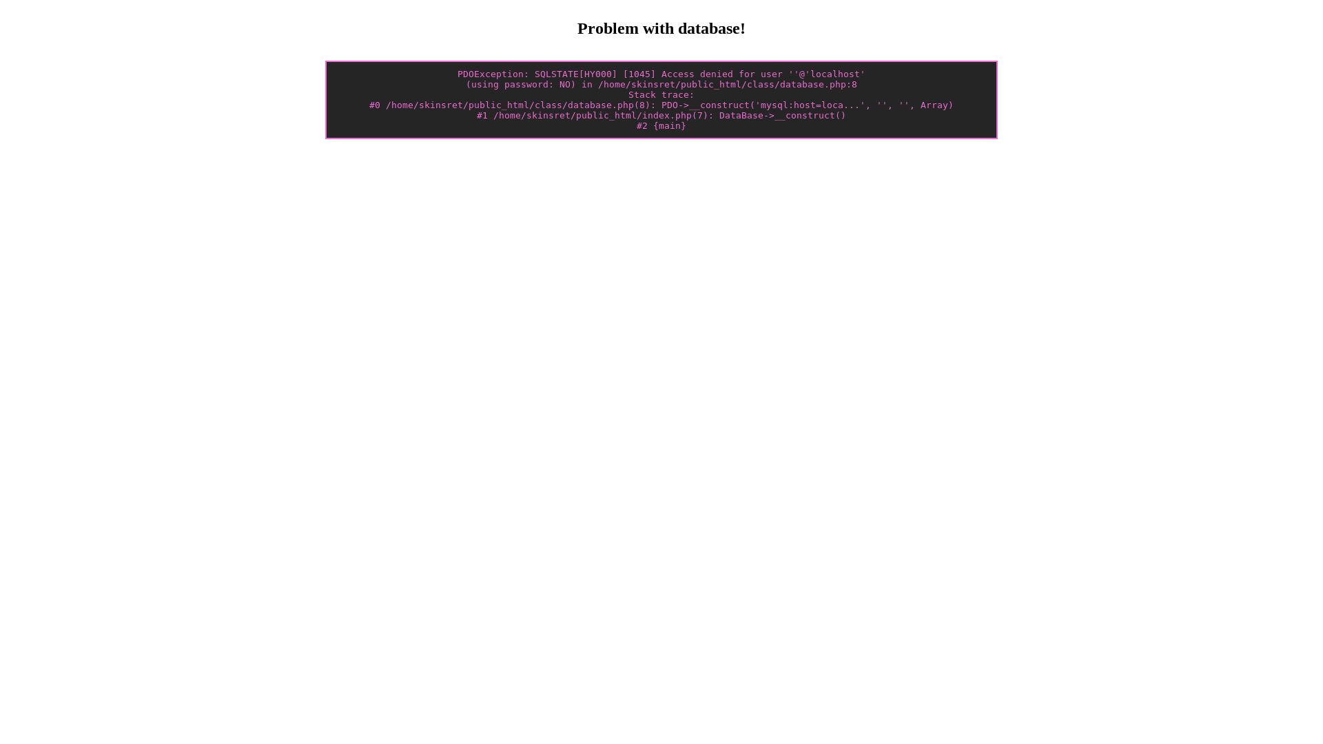 website screenshot of https://skinsretakes.cl/