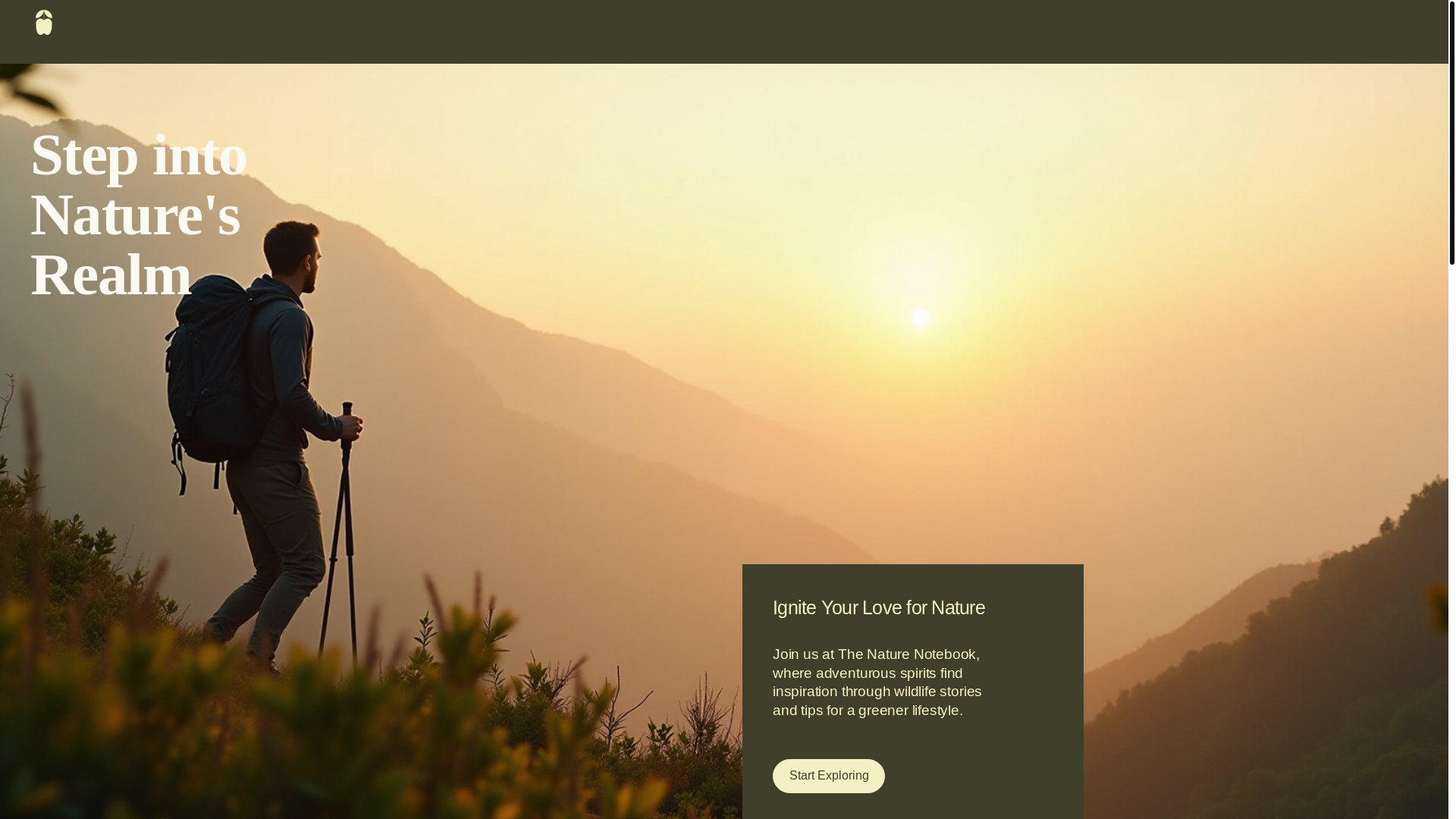 website screenshot of https://thenaturenotebook.net/