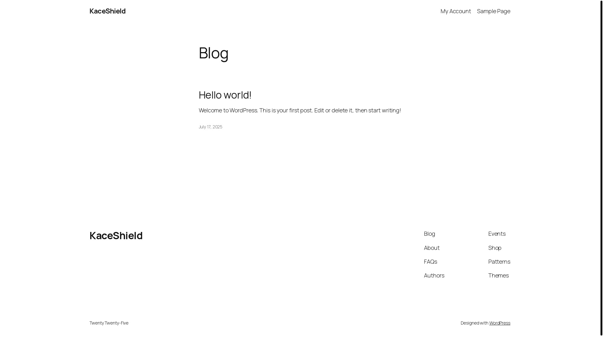 website screenshot of https://kaceshield.com/