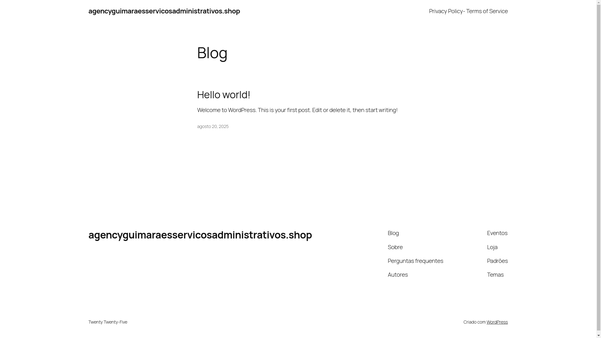 website screenshot of https://agencyguimaraesservicosadministrativos.shop/