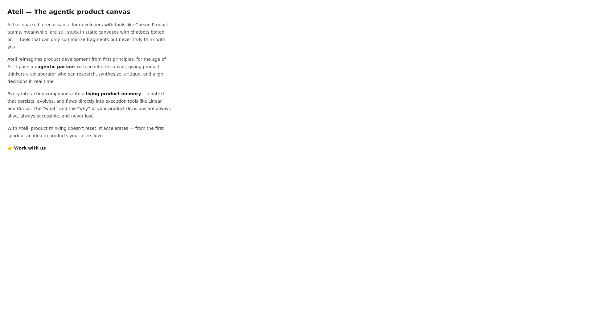 website screenshot of https://ateli.ai/