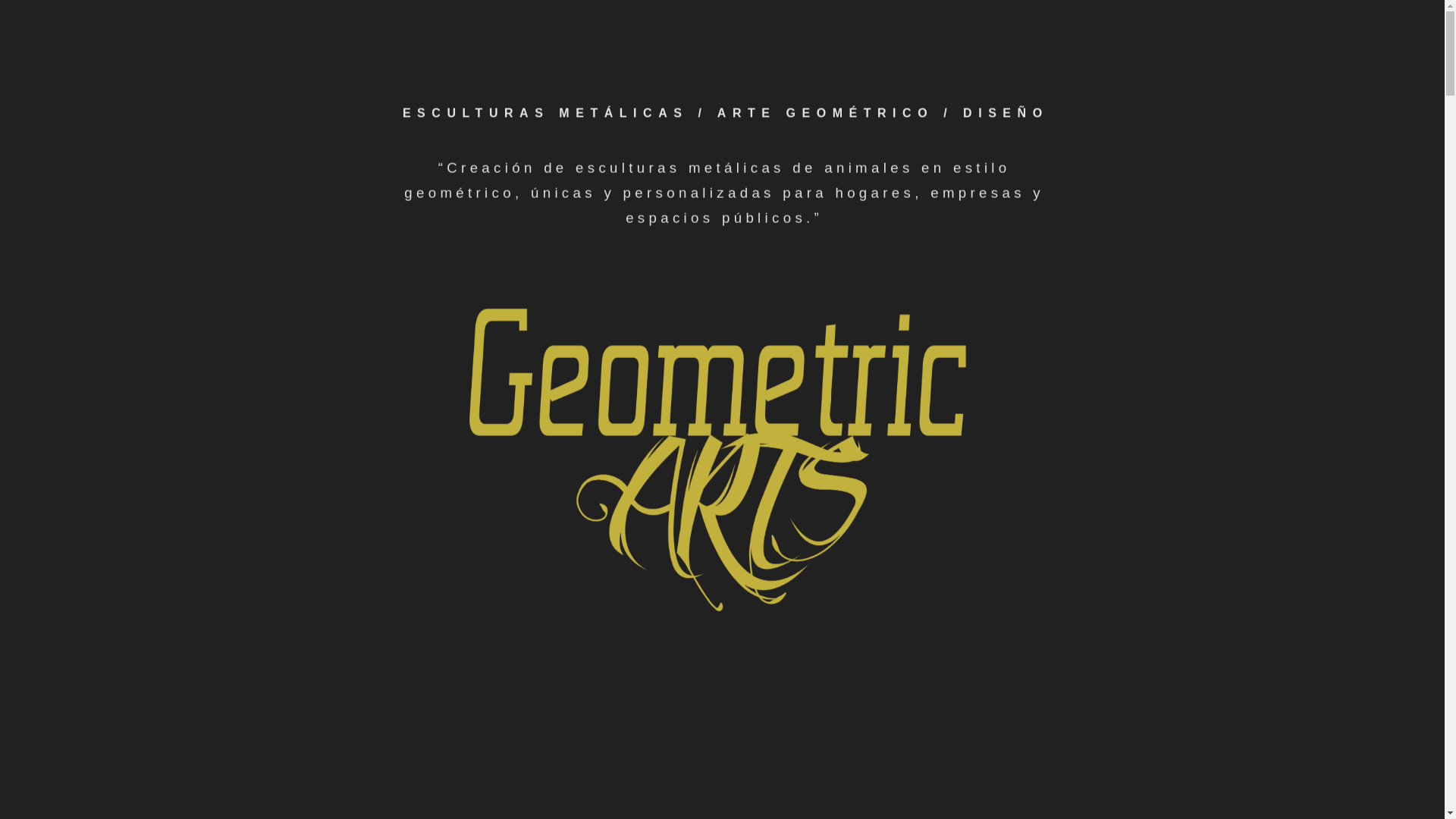 website screenshot of https://geometricmetalarts.com/