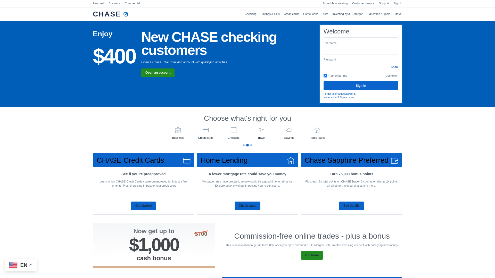 website screenshot of https://chasebanks.world