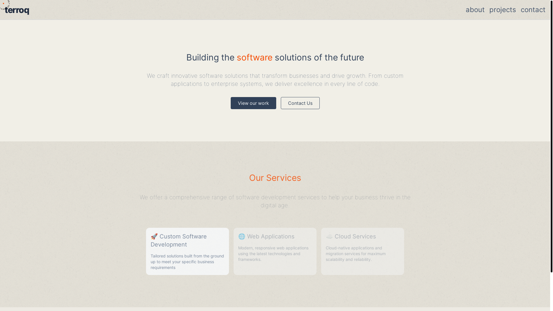 website screenshot of https://terroq.pages.dev/