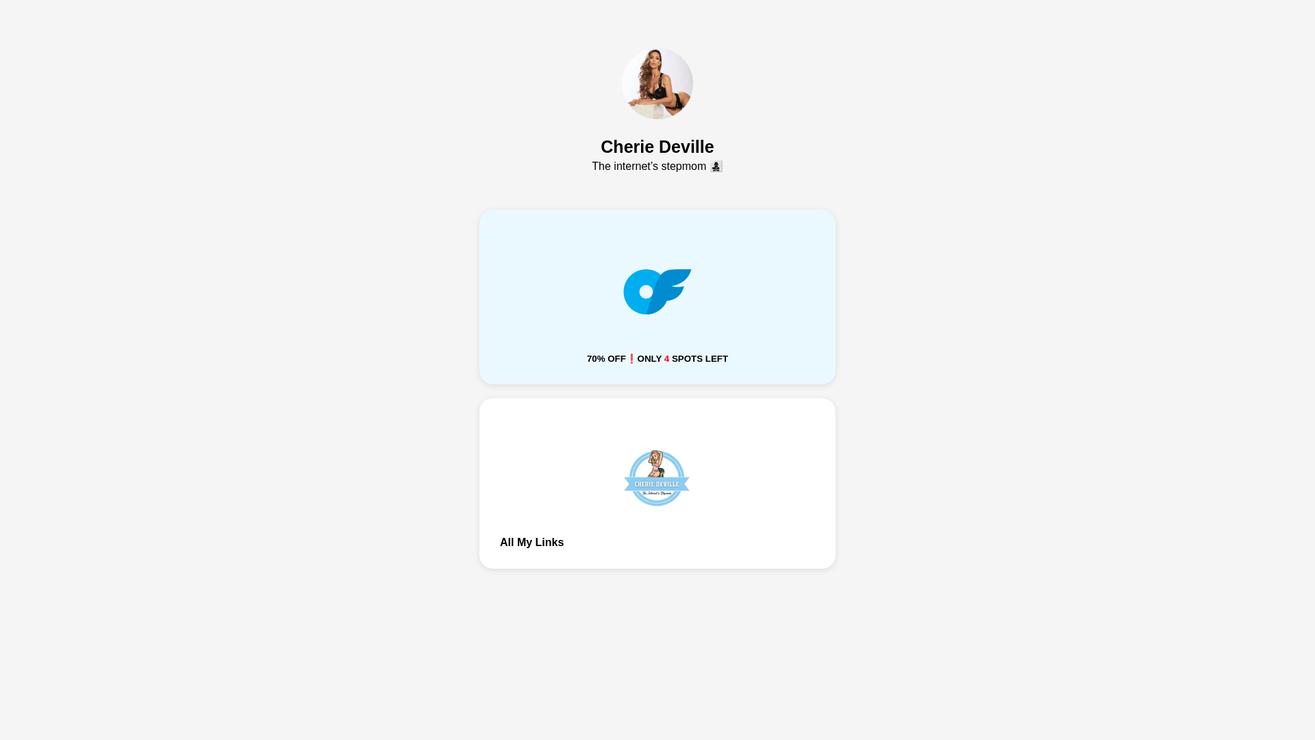 website screenshot of https://cheriedeville-page.pages.dev/