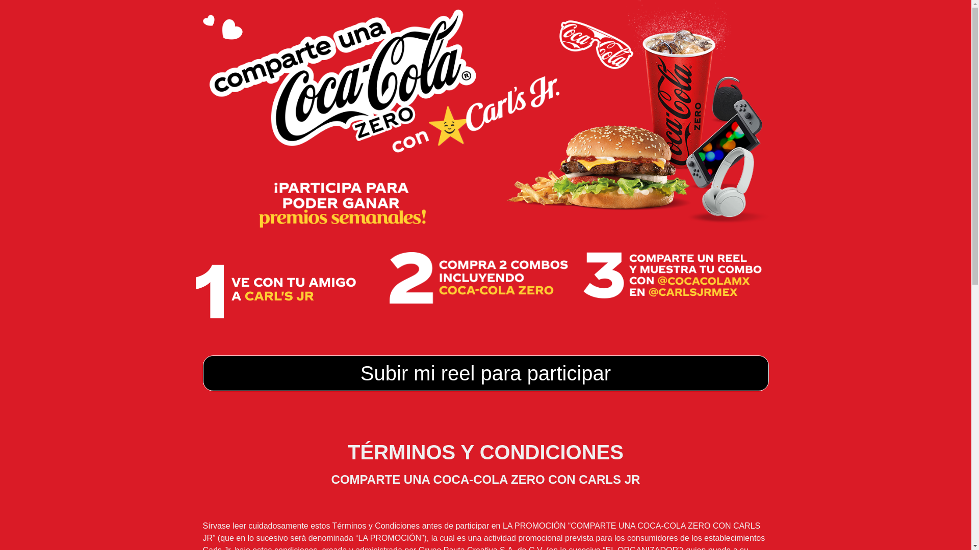 website screenshot of https://comparteunacocacolaconcarlsjr.mx/
