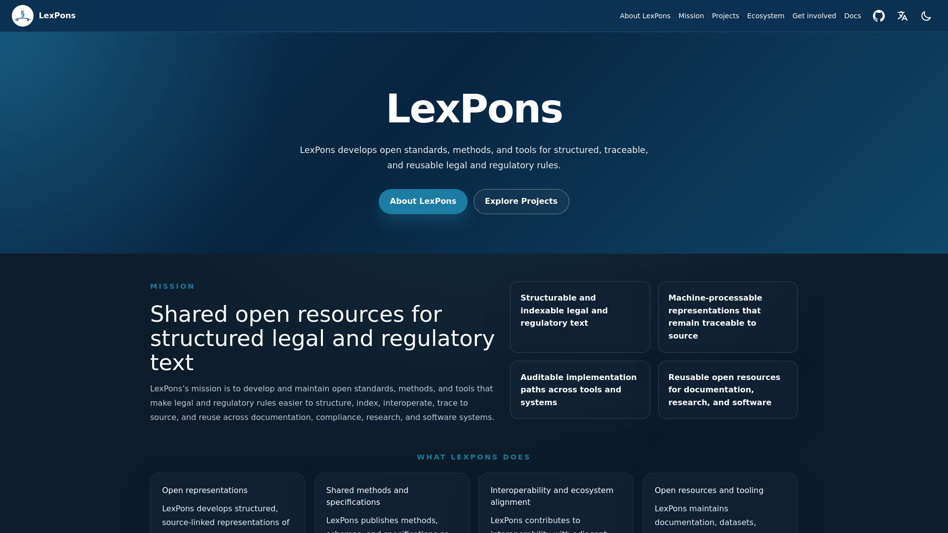 website screenshot of https://lexpons-site.pages.dev/