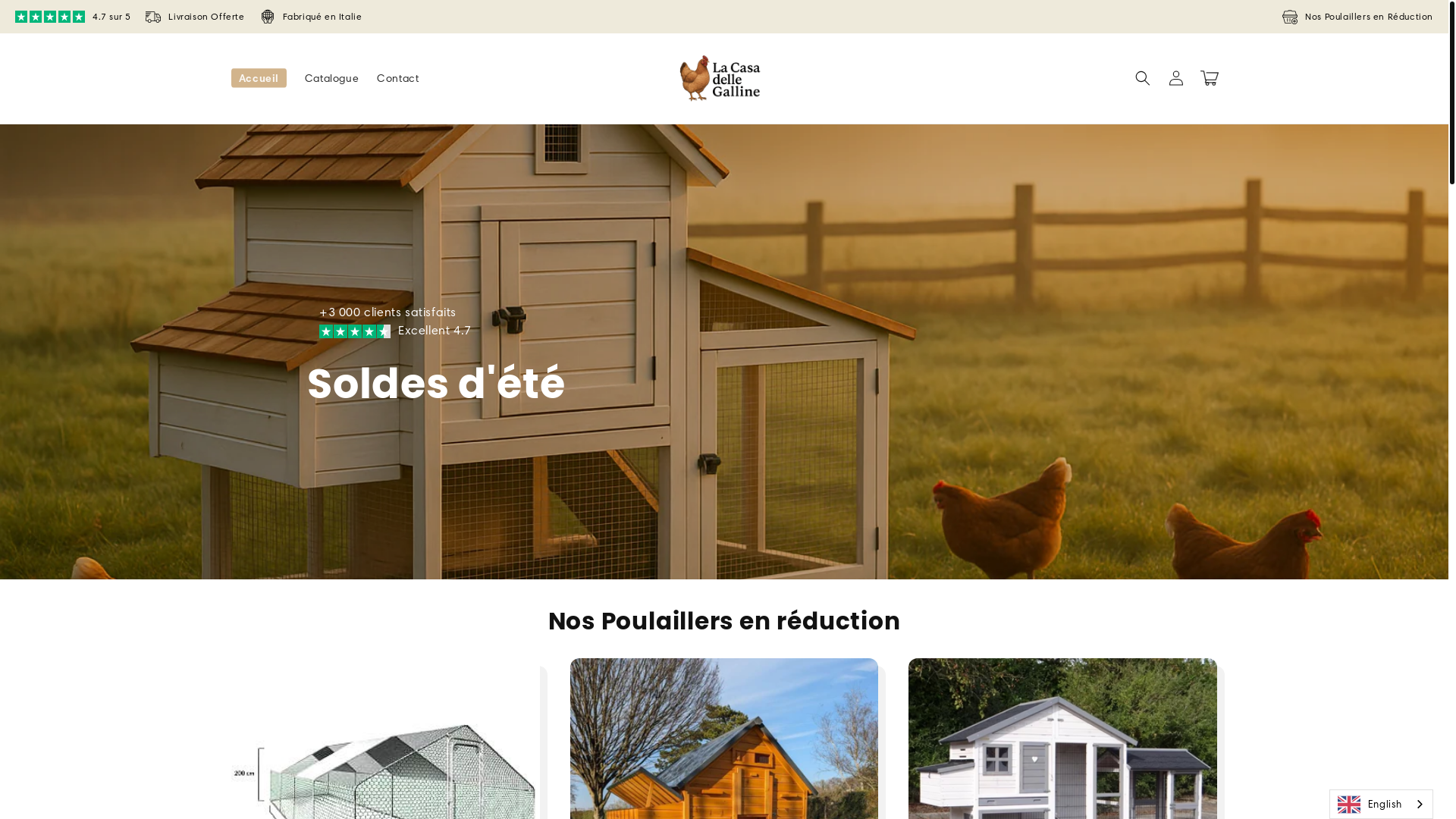 website screenshot of https://la-casadellegalline.com/
