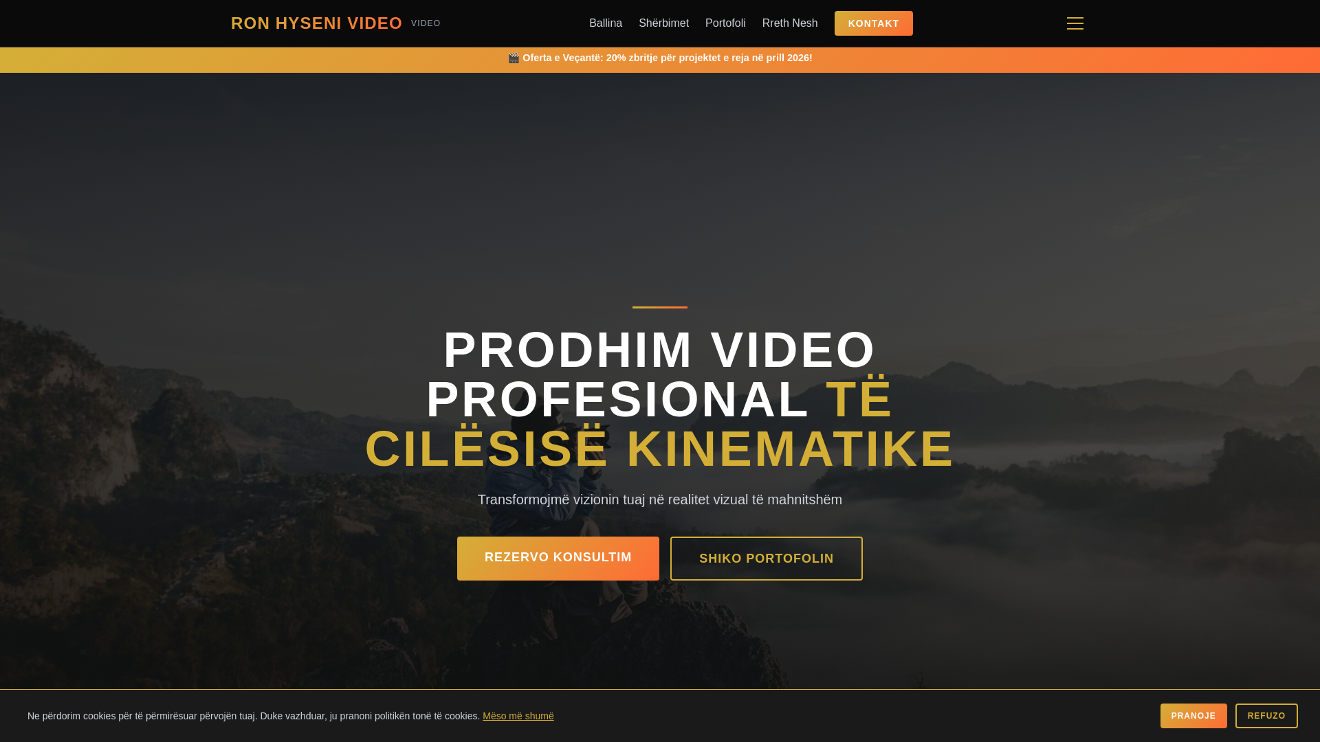 website screenshot of https://ronhysenivideo.com/