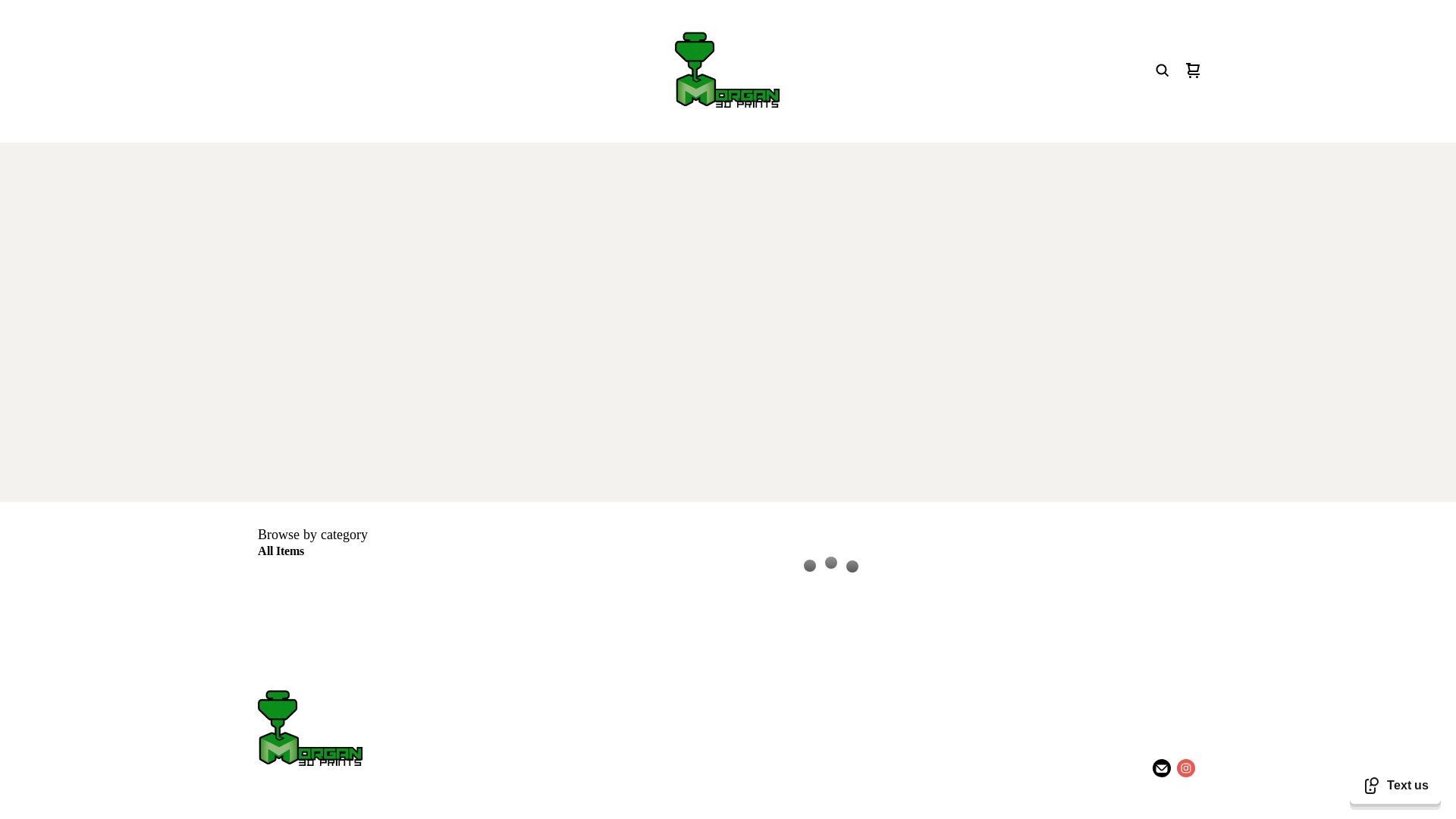 website screenshot of https://morgan3dprints.com/