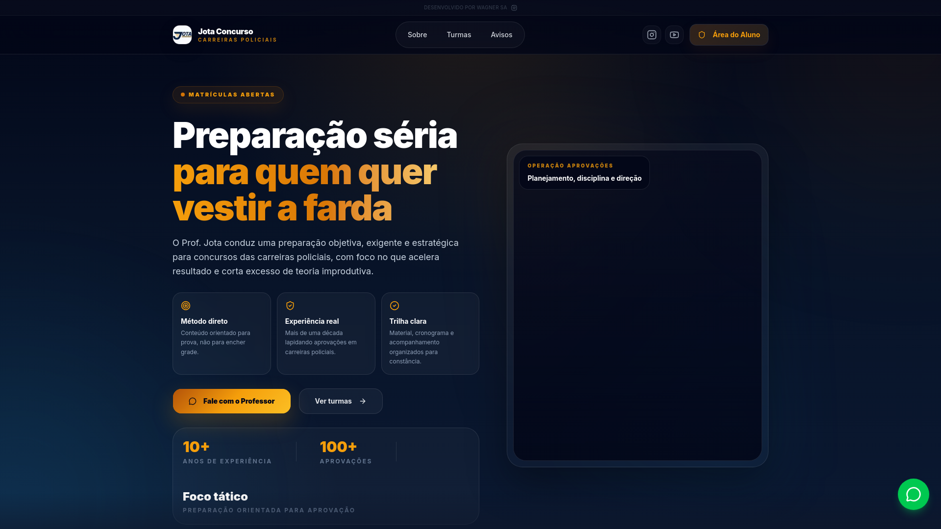 website screenshot of https://jotaprepara.com.br/