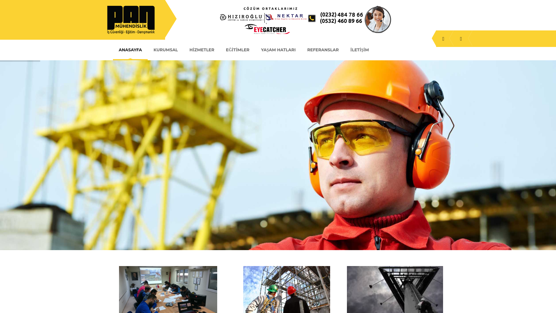 website screenshot of https://panmuhendislik.com