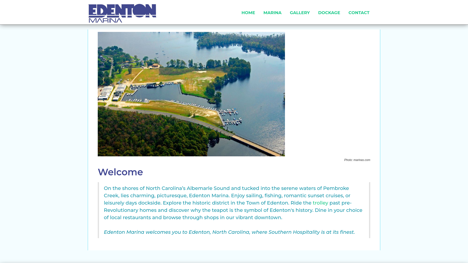 website screenshot of https://edentonmarina.pages.dev/