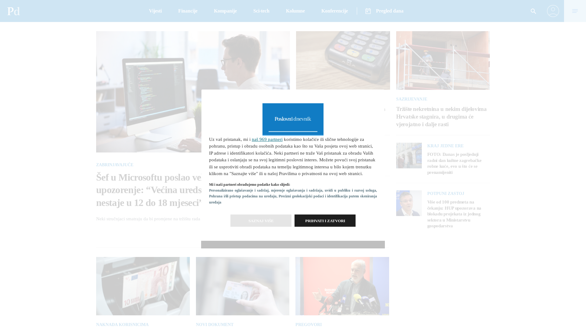 website screenshot of https://infoposlovni.info/