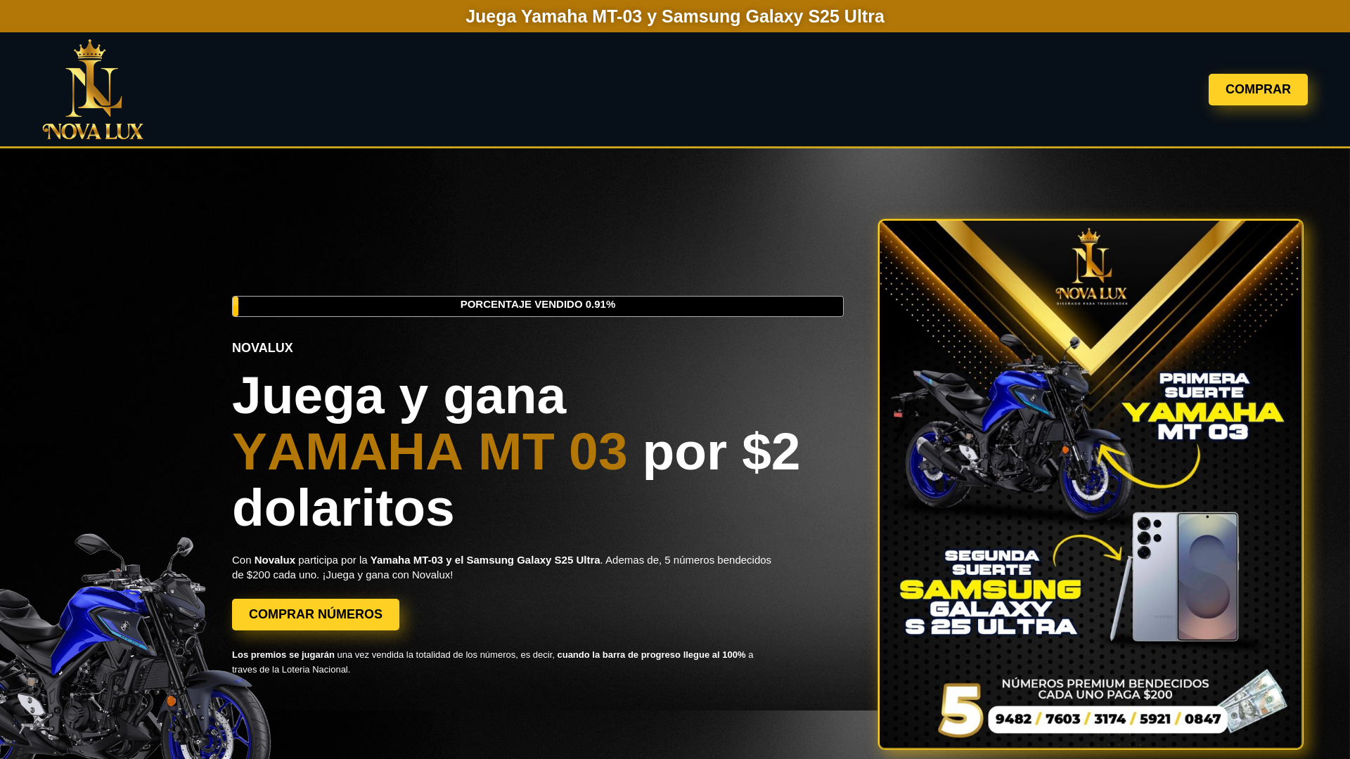 website screenshot of https://proyectosnovalux.com/