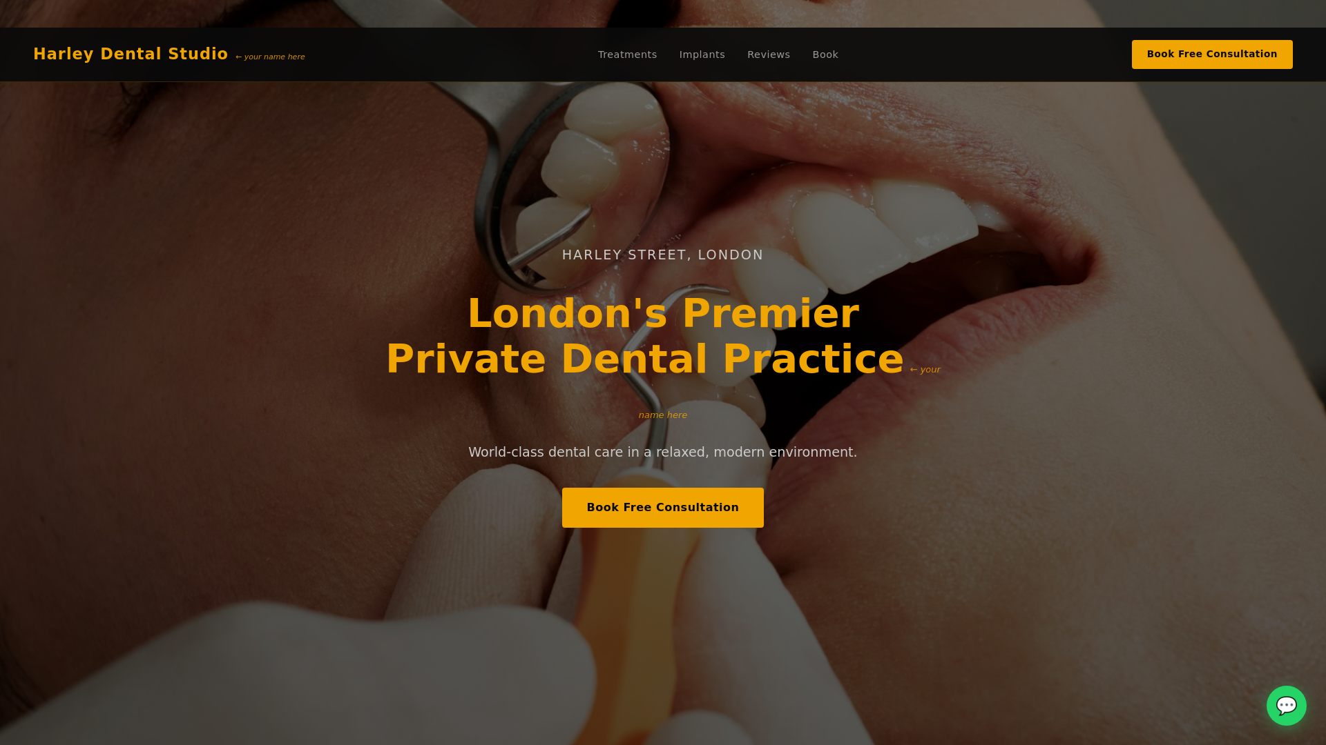 website screenshot of https://showcase-harley-dental.pages.dev/