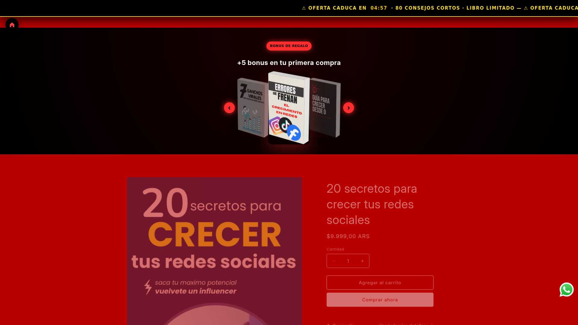 website screenshot of https://potenciatuperfil.shop/