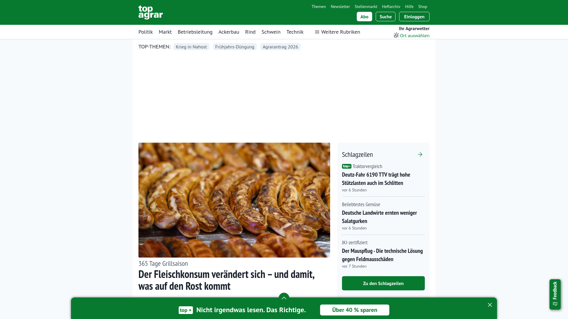 website screenshot of https://wochenblatt.ai