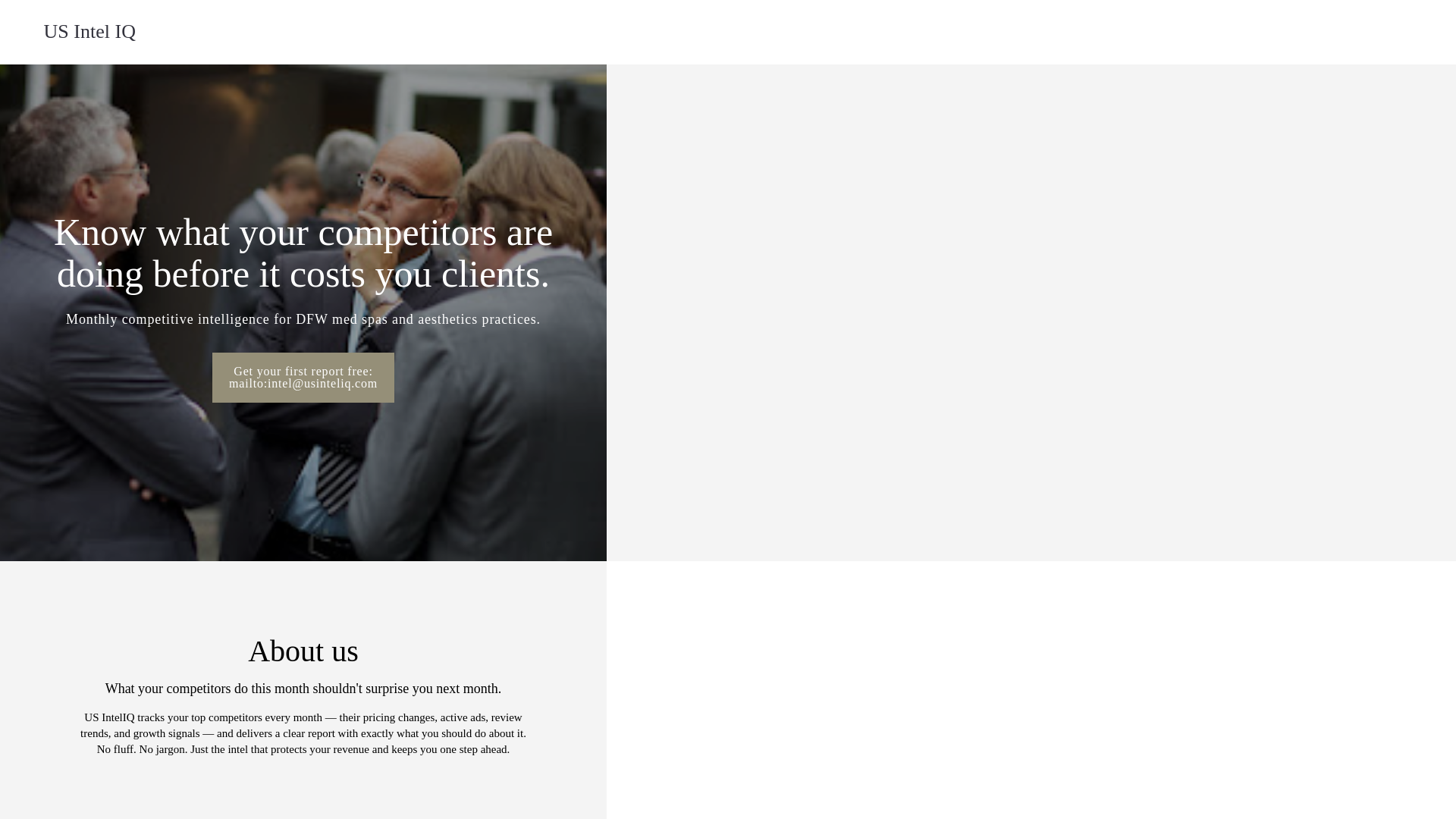 website screenshot of https://usinteliq.com