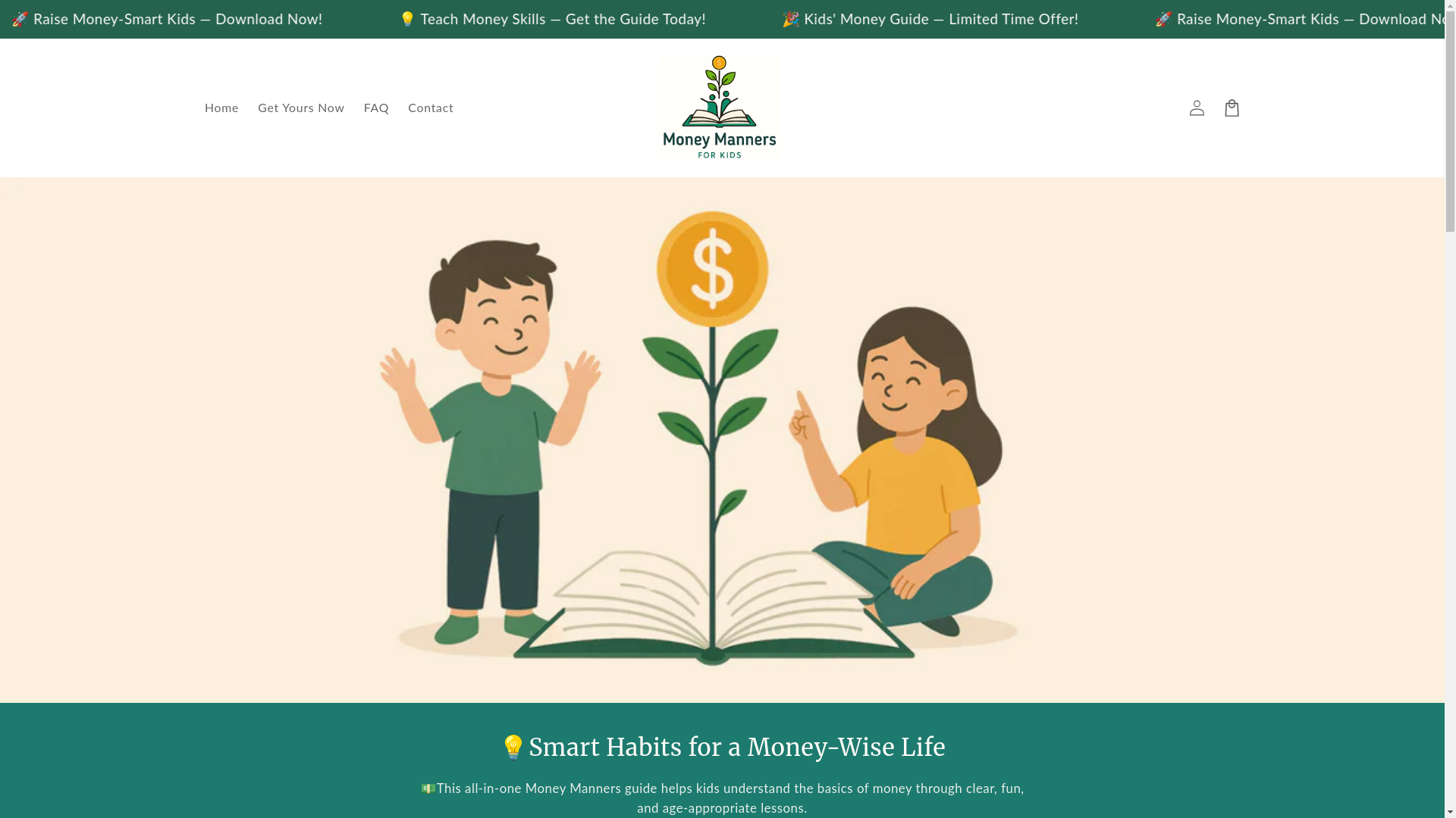 website screenshot of https://moneymannersforkids.com/