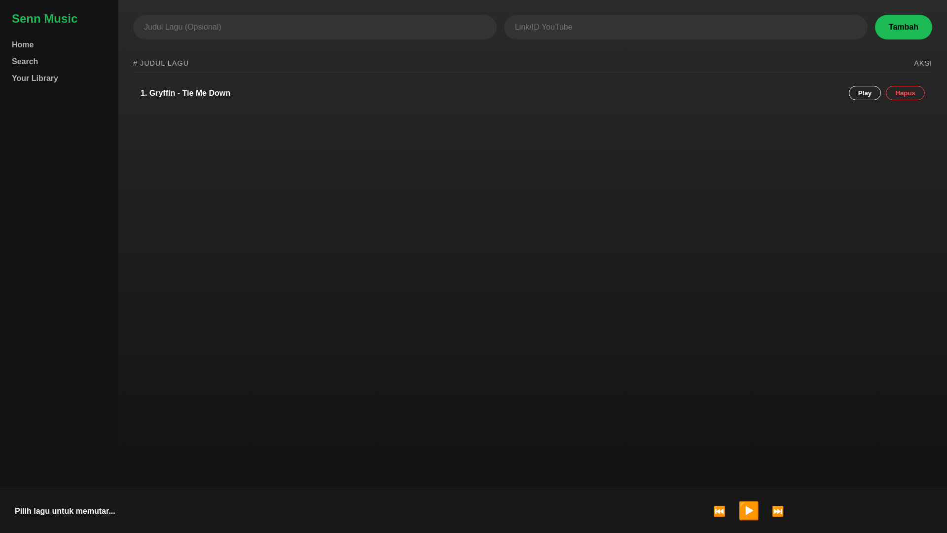 website screenshot of https://sennmusic.pages.dev/