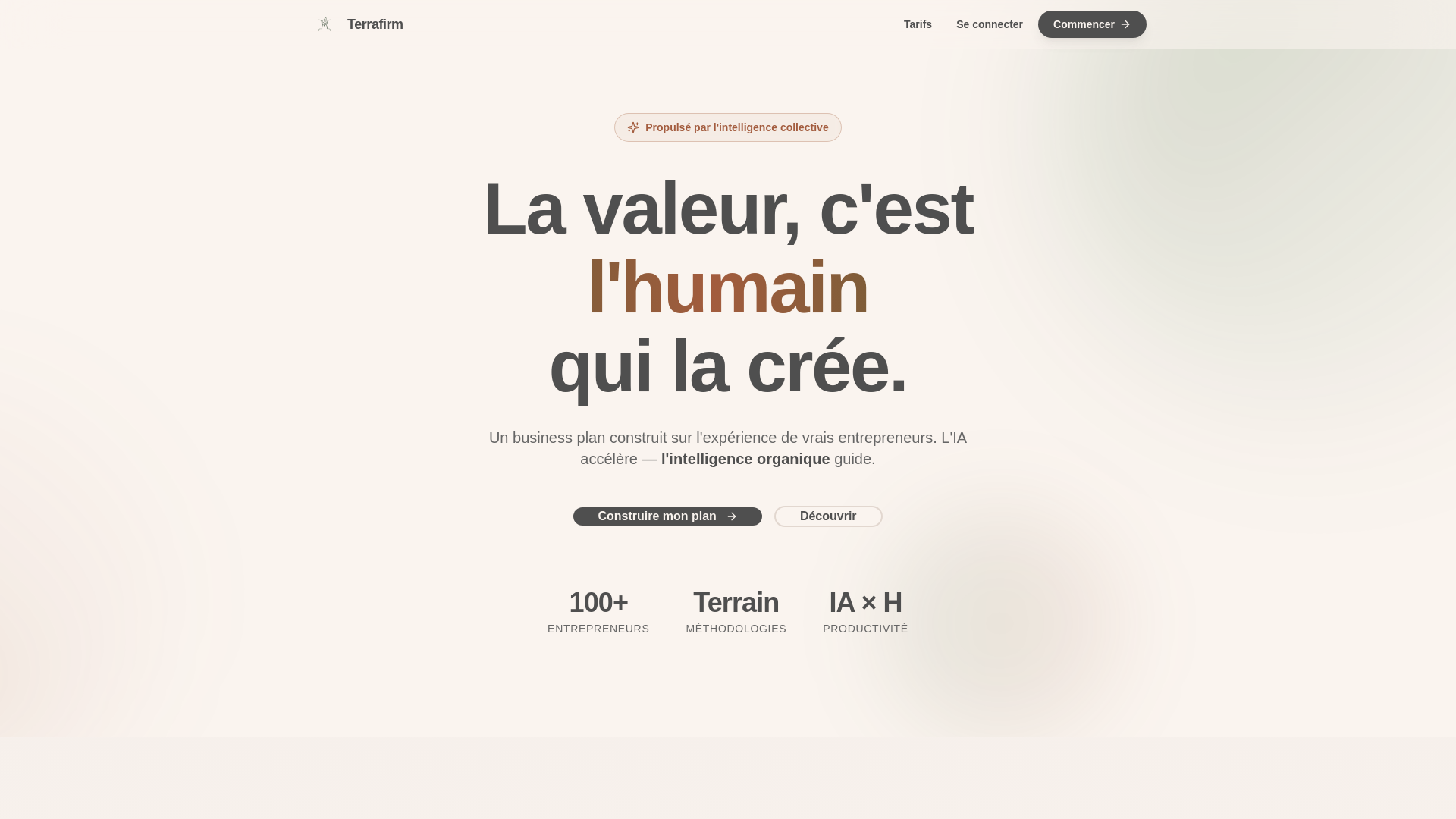 website screenshot of https://terrafirm.fr/