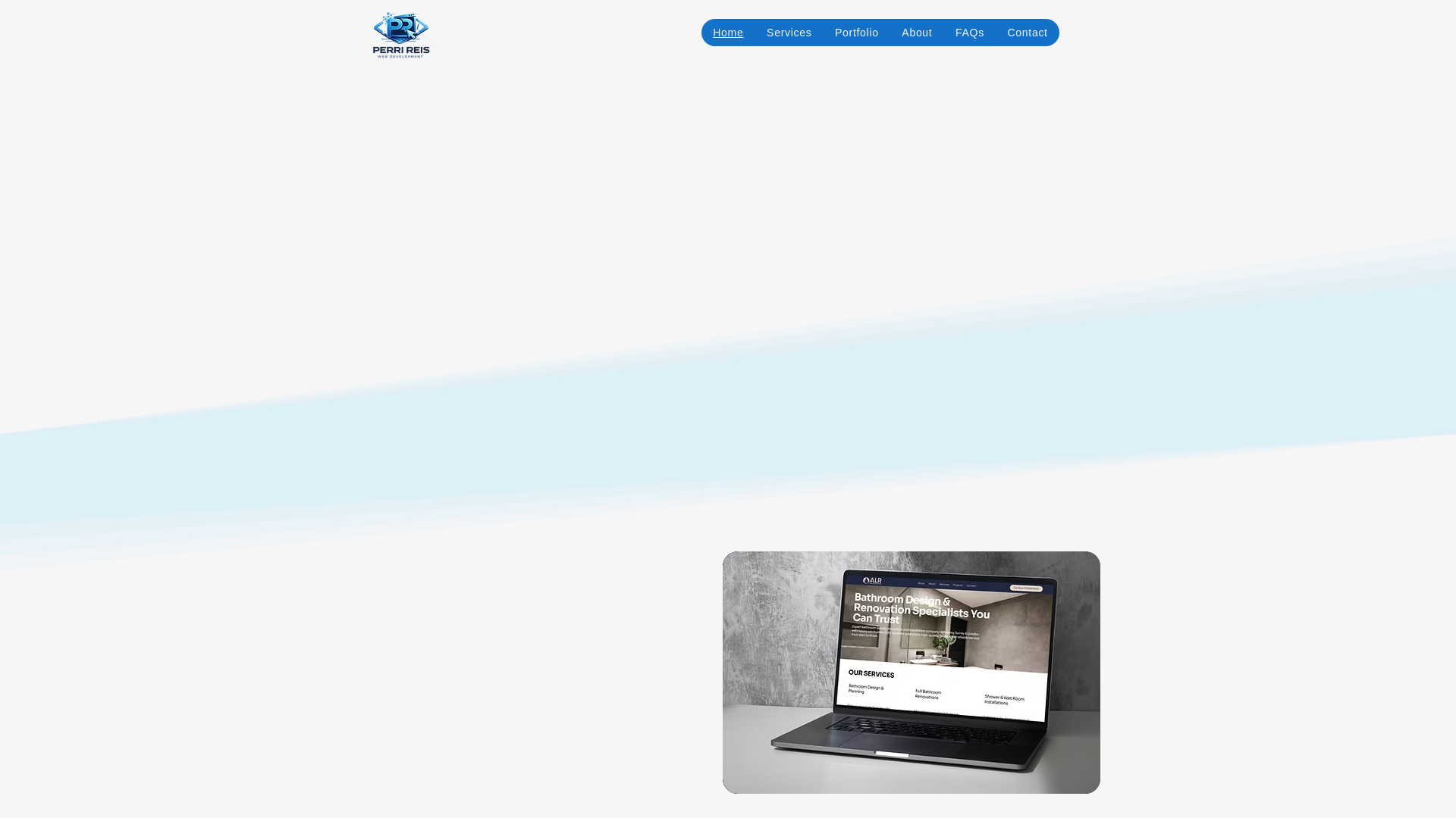 website screenshot of https://perrireis.co.uk/