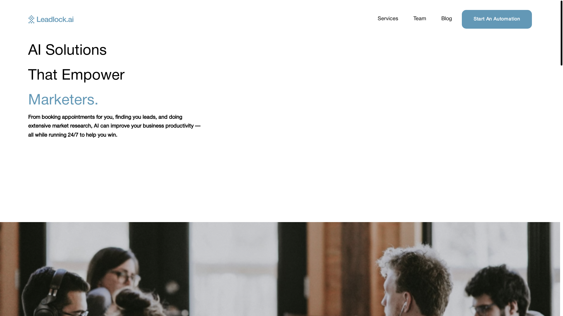 website screenshot of https://leadlocktech.com/