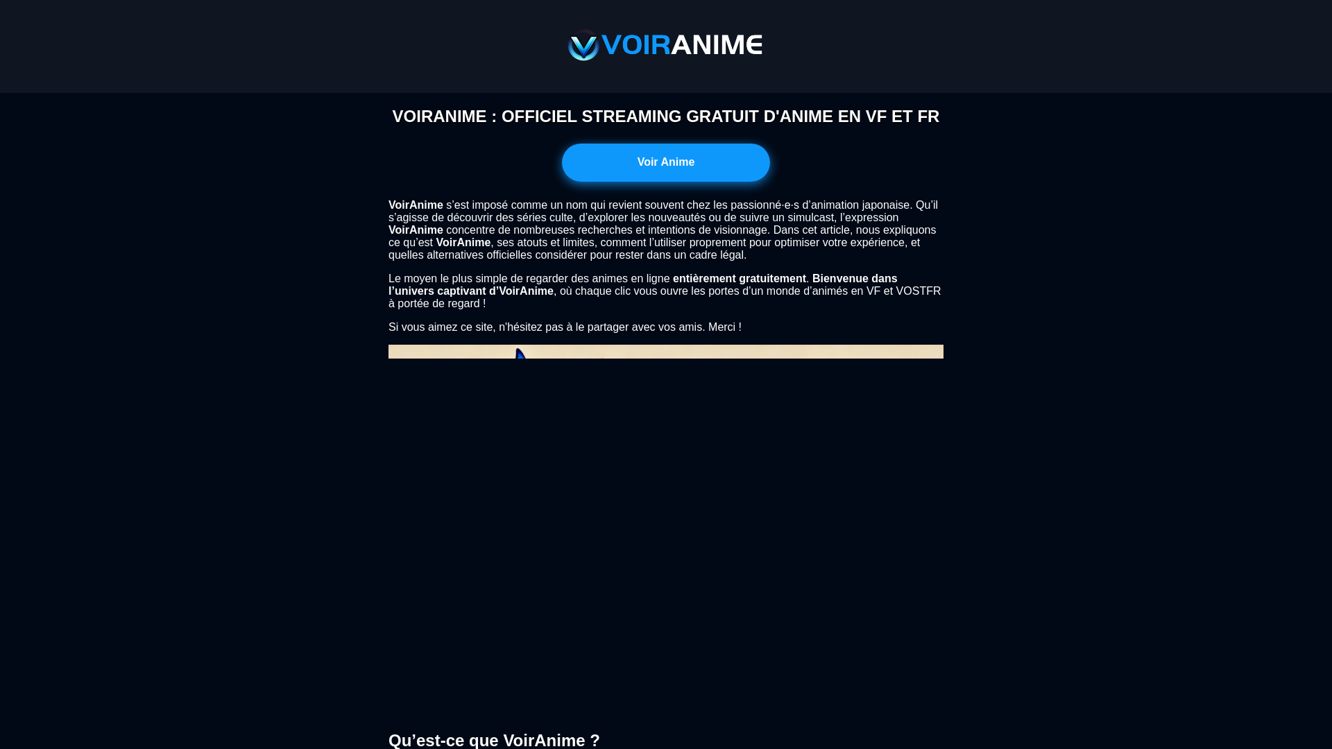 website screenshot of https://voiranime.works/