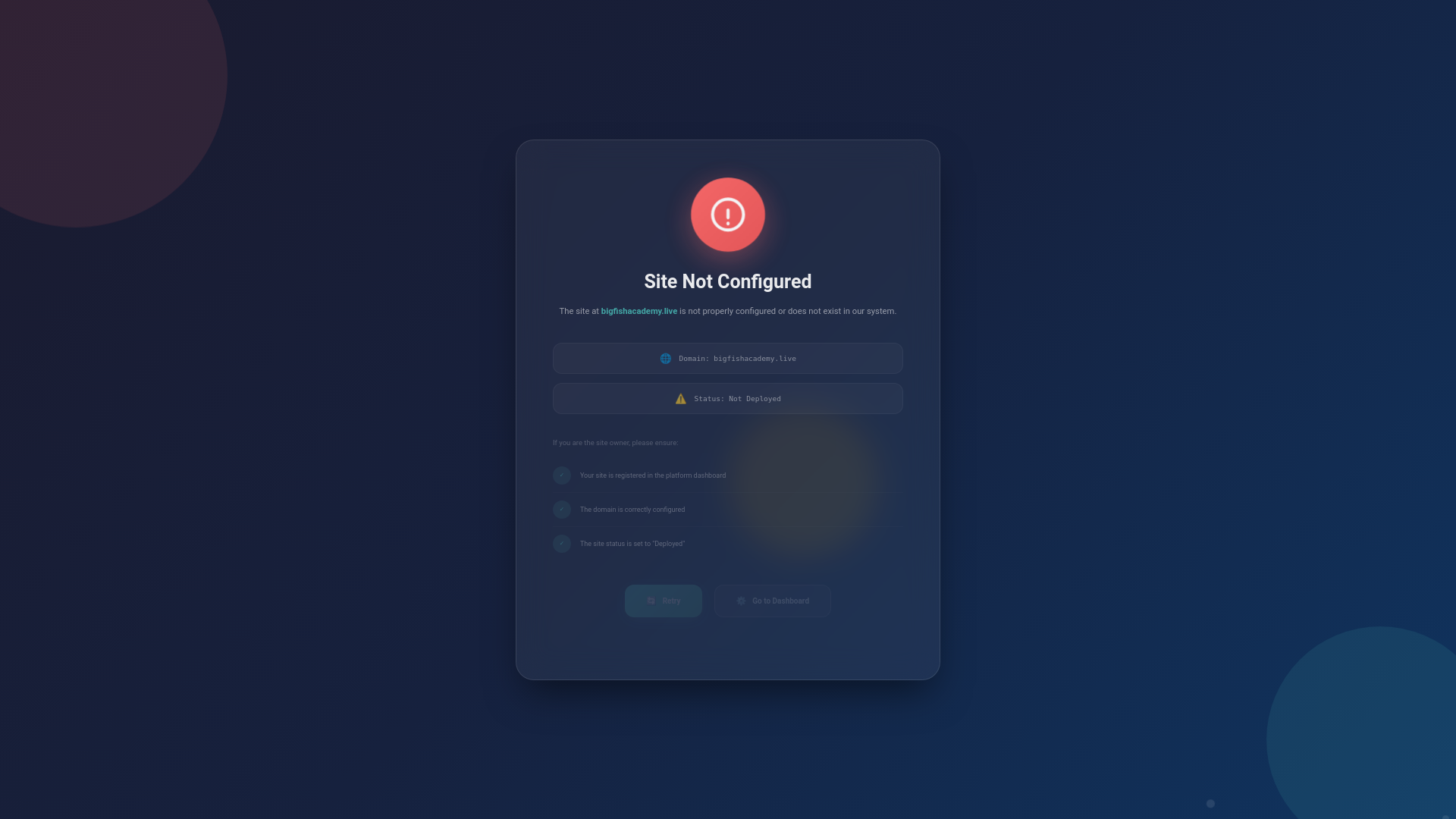 website screenshot of https://bigfishacademy.live/