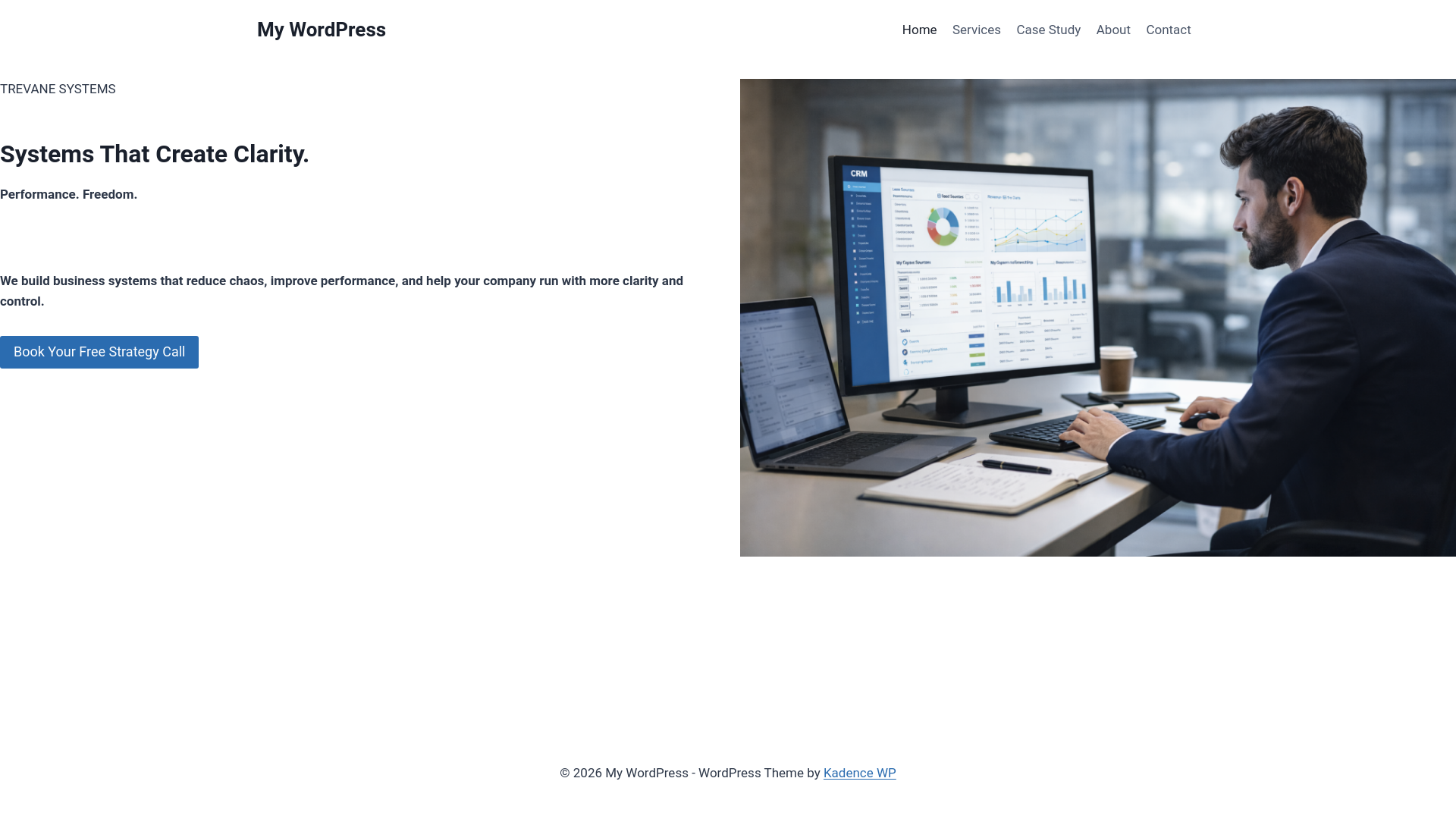 website screenshot of https://trevanesystems.com