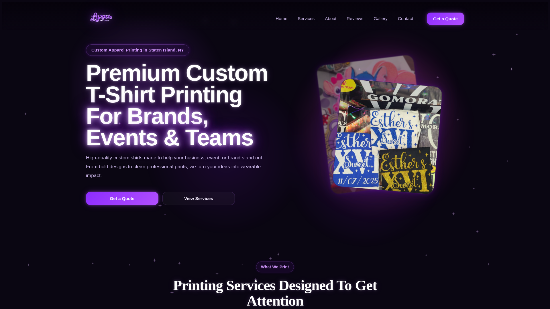 website screenshot of https://luzytasprintsanddesigns.com