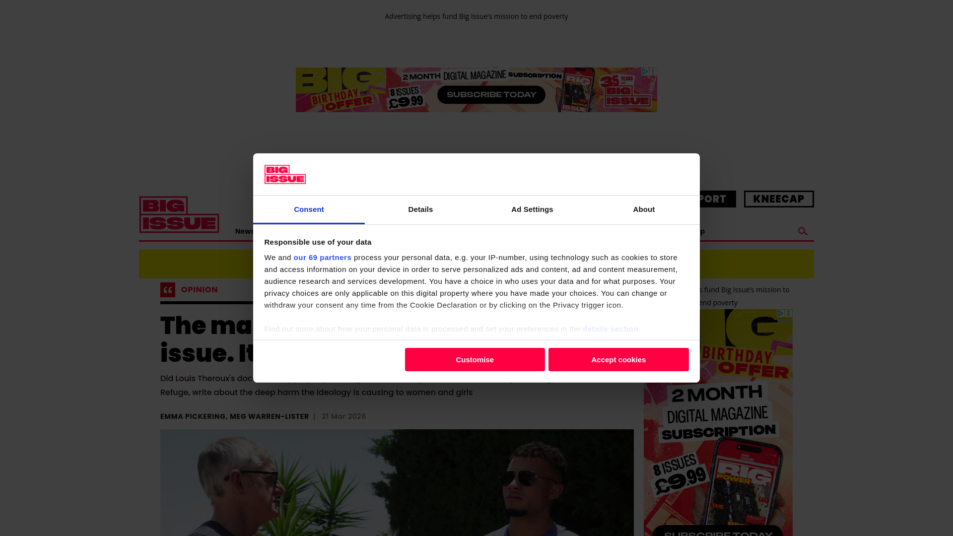 website screenshot of https://www.bigissue.com/opinion/manosphere-fuelling-domestic-abuse/