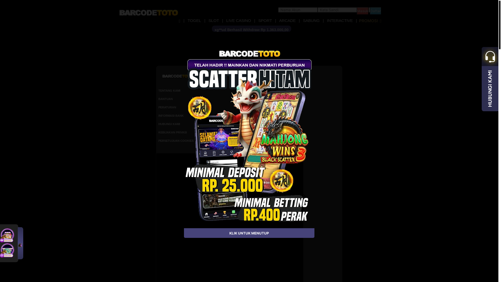 website screenshot of https://barcodetotofactor.site/