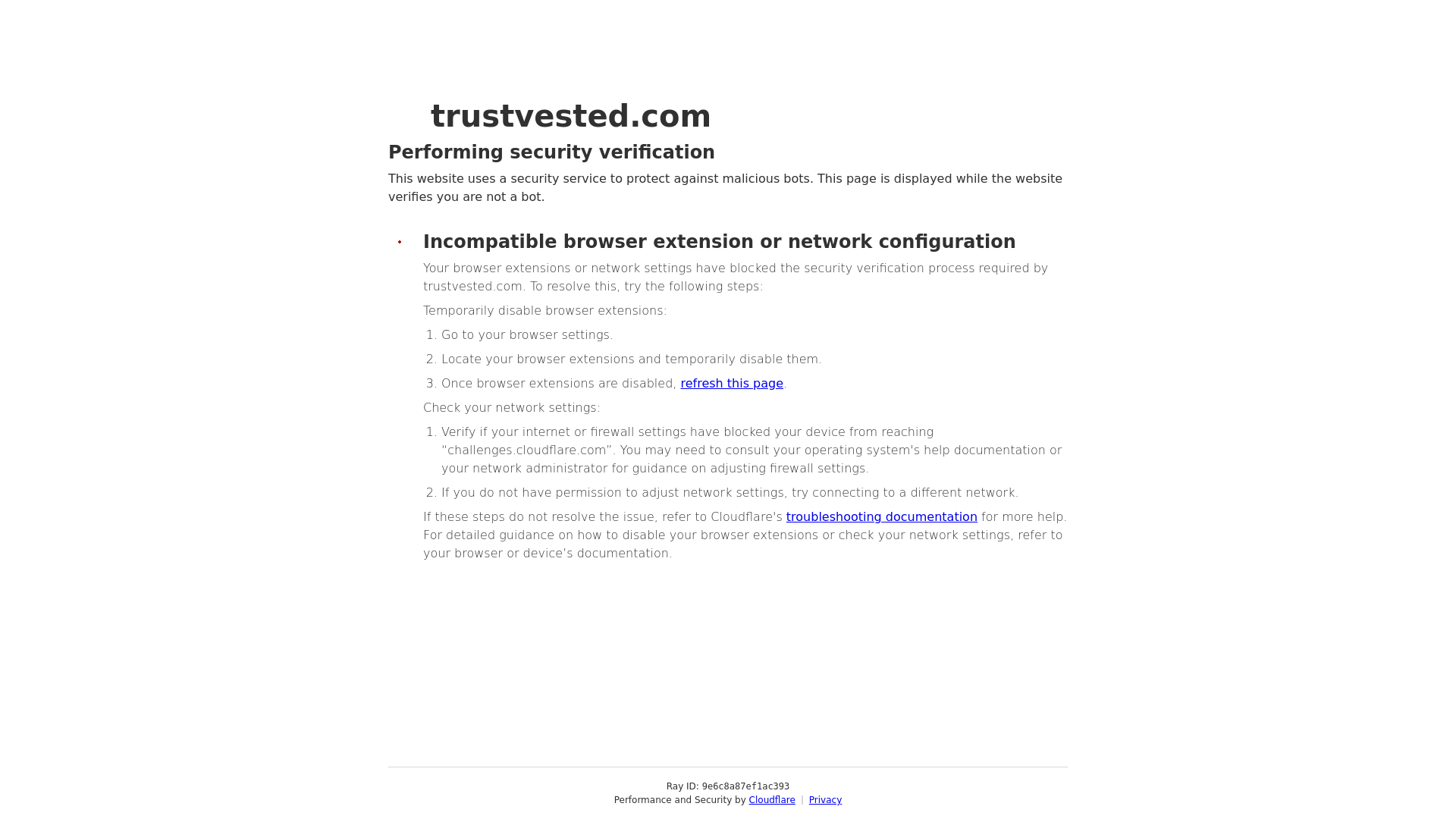 website screenshot of https://trustvested.com/
