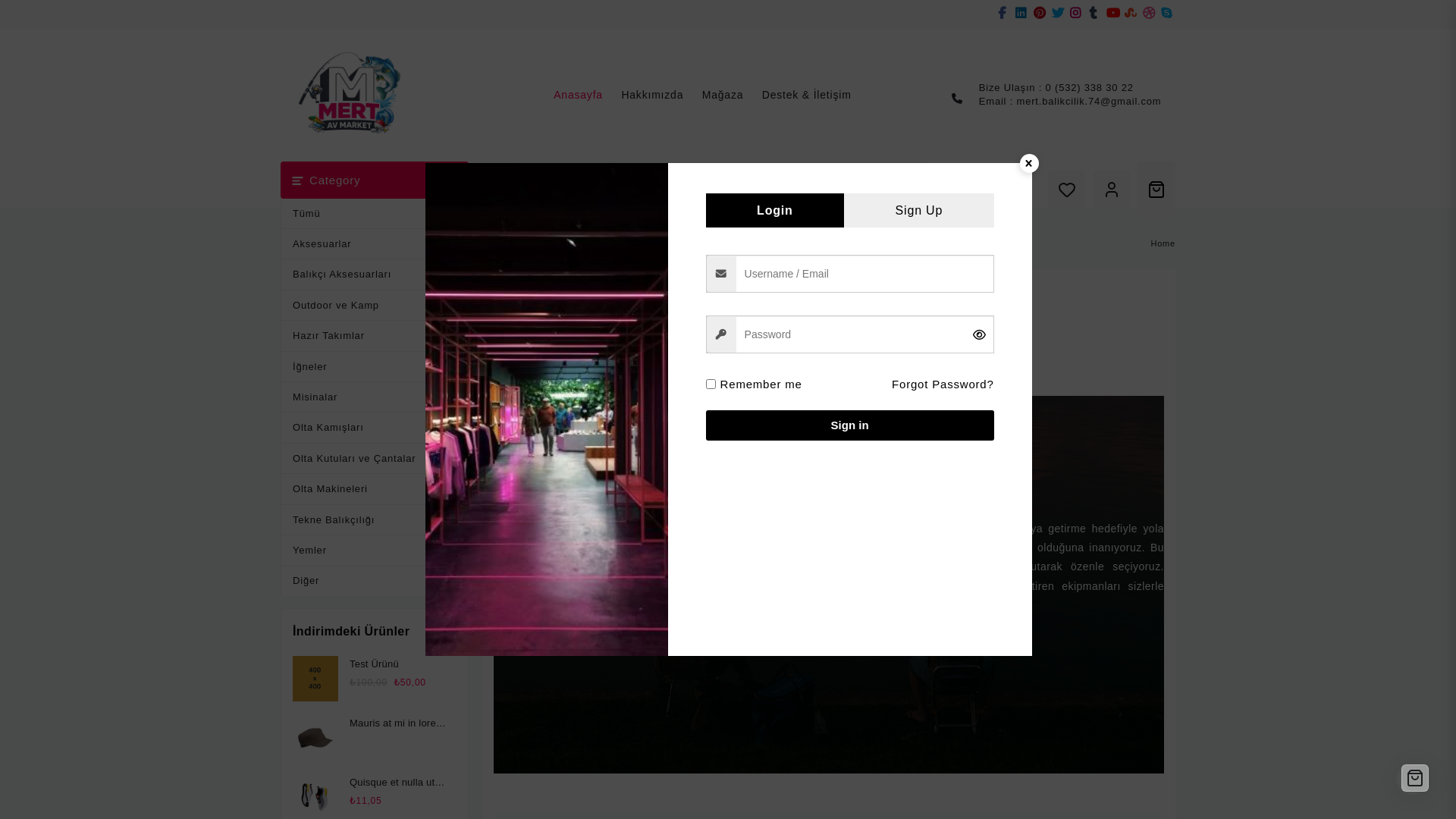 website screenshot of https://mertavmarket.com