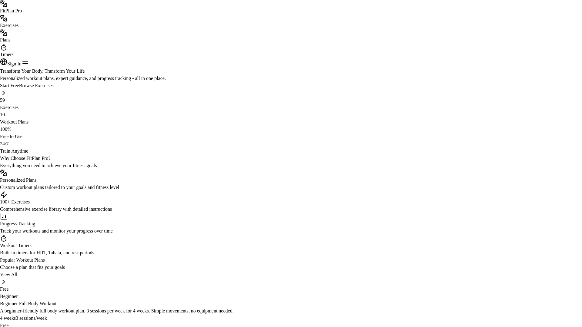 website screenshot of https://fitness-workout-plan.pages.dev/
