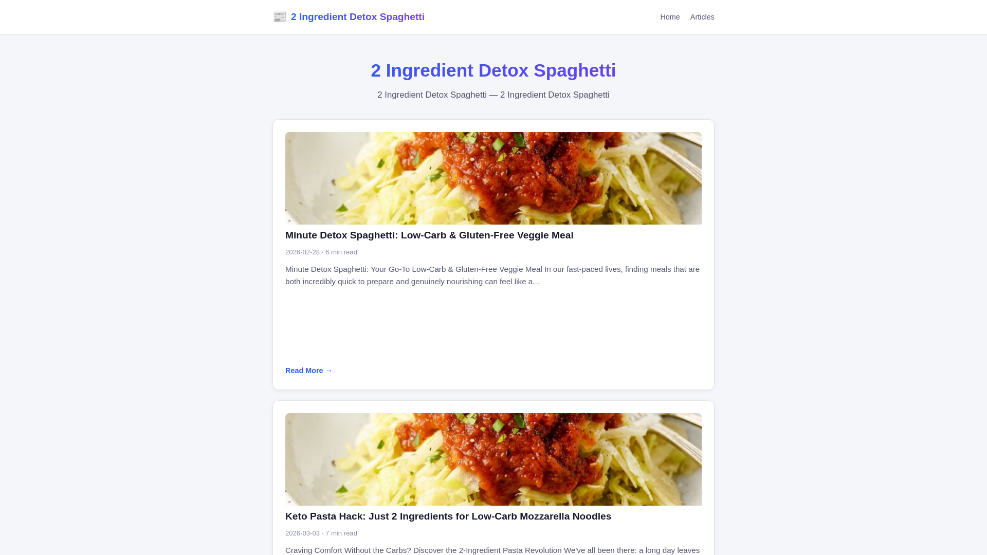 website screenshot of https://2-ingredient-detox-spaghetti.pages.dev/
