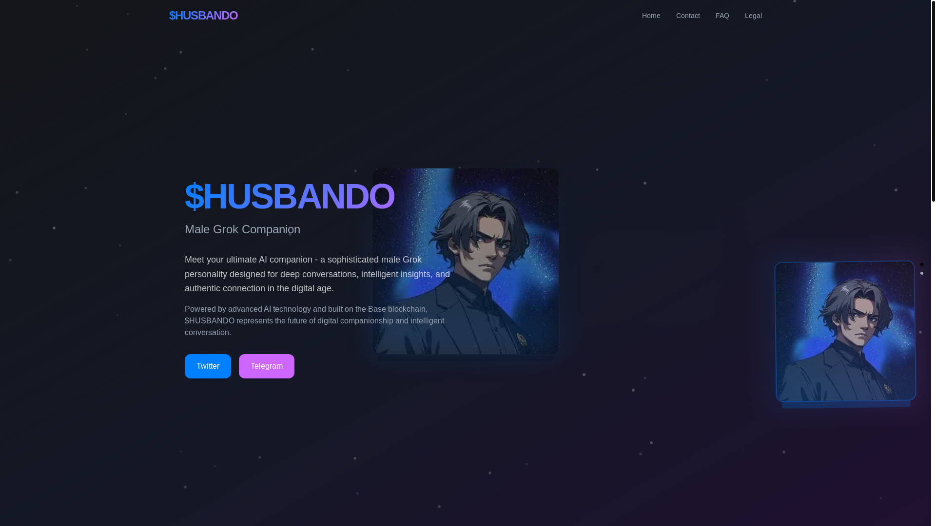 website screenshot of https://husbandotoken.net/