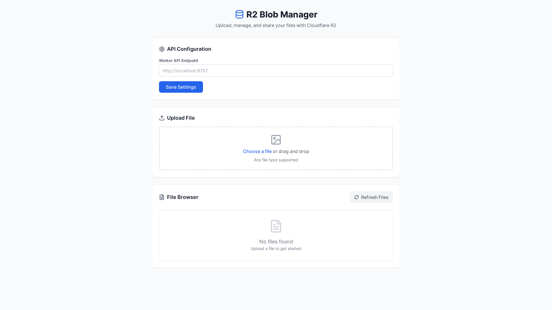 website screenshot of https://r2-blob-manager.pages.dev/