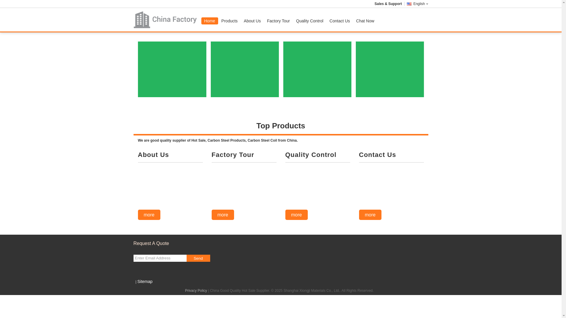 website screenshot of https://galvanizedsteelproducts.com/