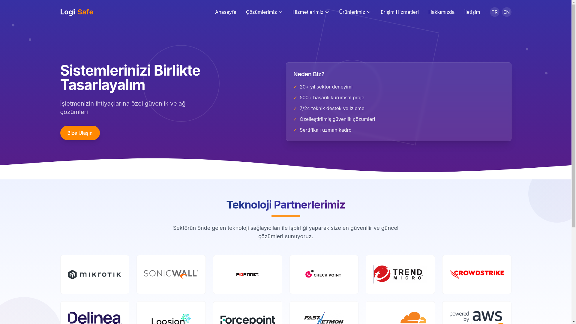 website screenshot of https://logisafe-website.pages.dev/