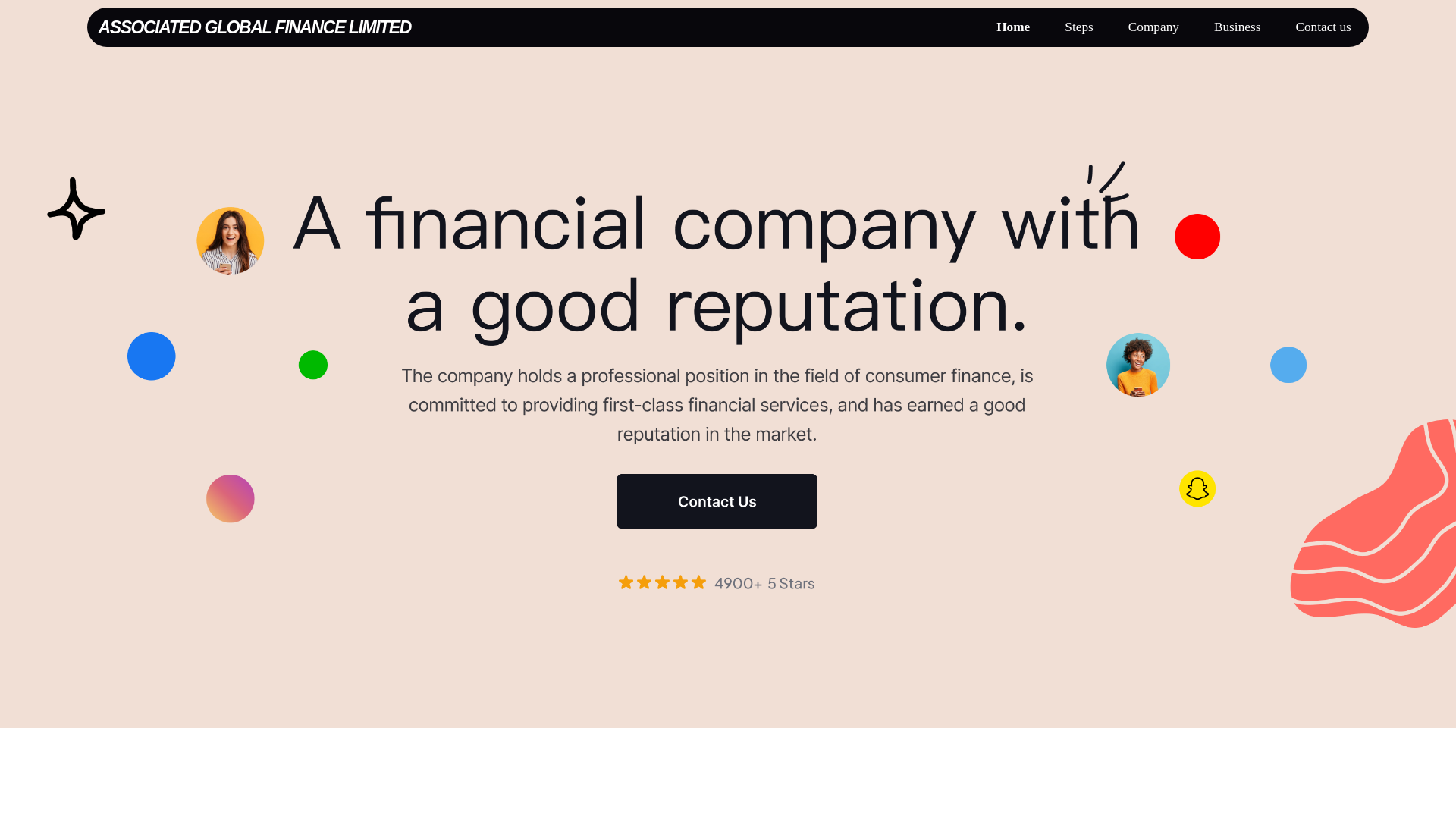 website screenshot of https://associatedglobalfinancelimited.com/