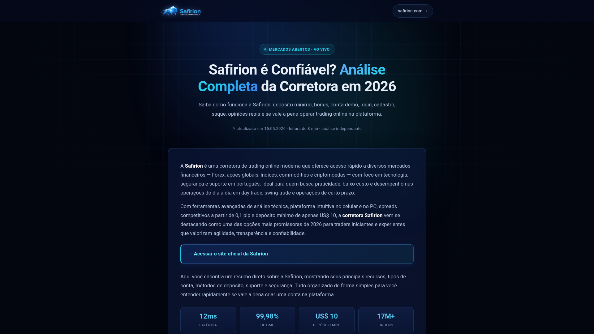 website screenshot of https://safirion-blog.pages.dev/