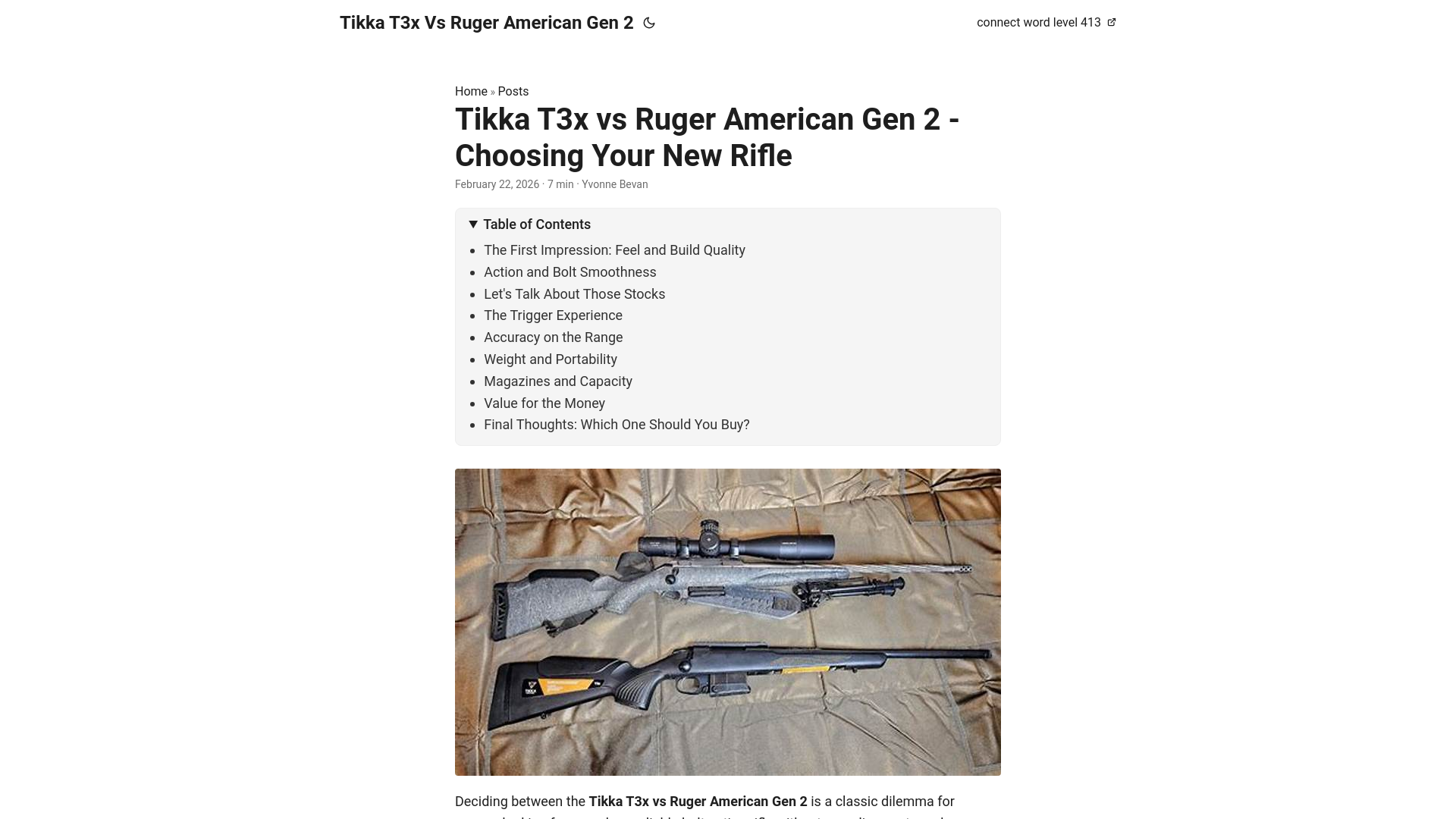 website screenshot of https://tikka-t3x-vs-ruger-american-gen-2.pages.dev/