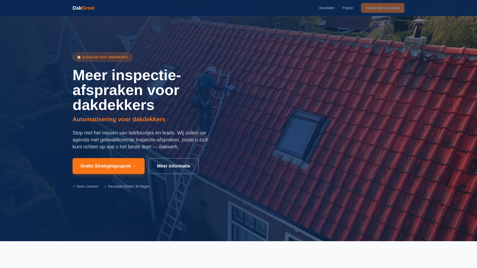 website screenshot of https://dakautomatisering.nl/