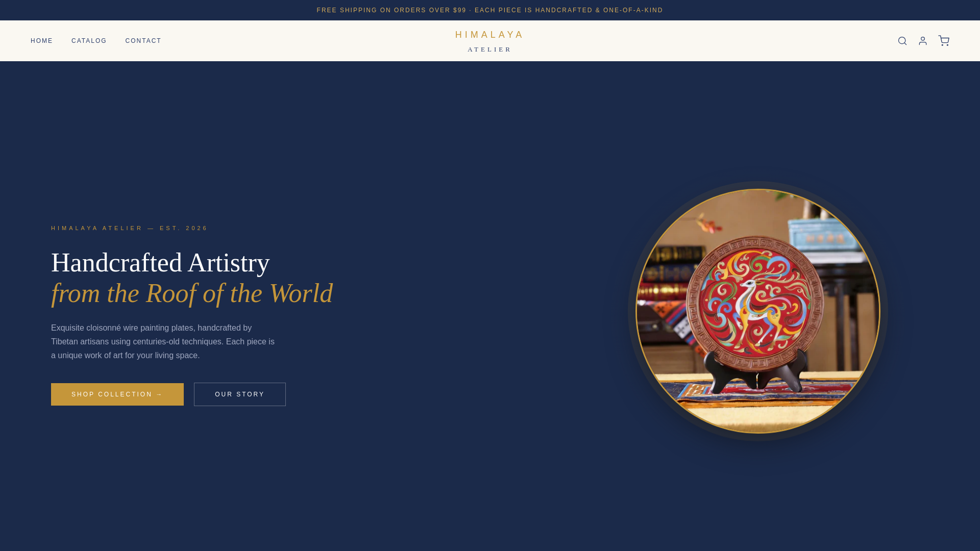 website screenshot of https://himalayaatelier.com