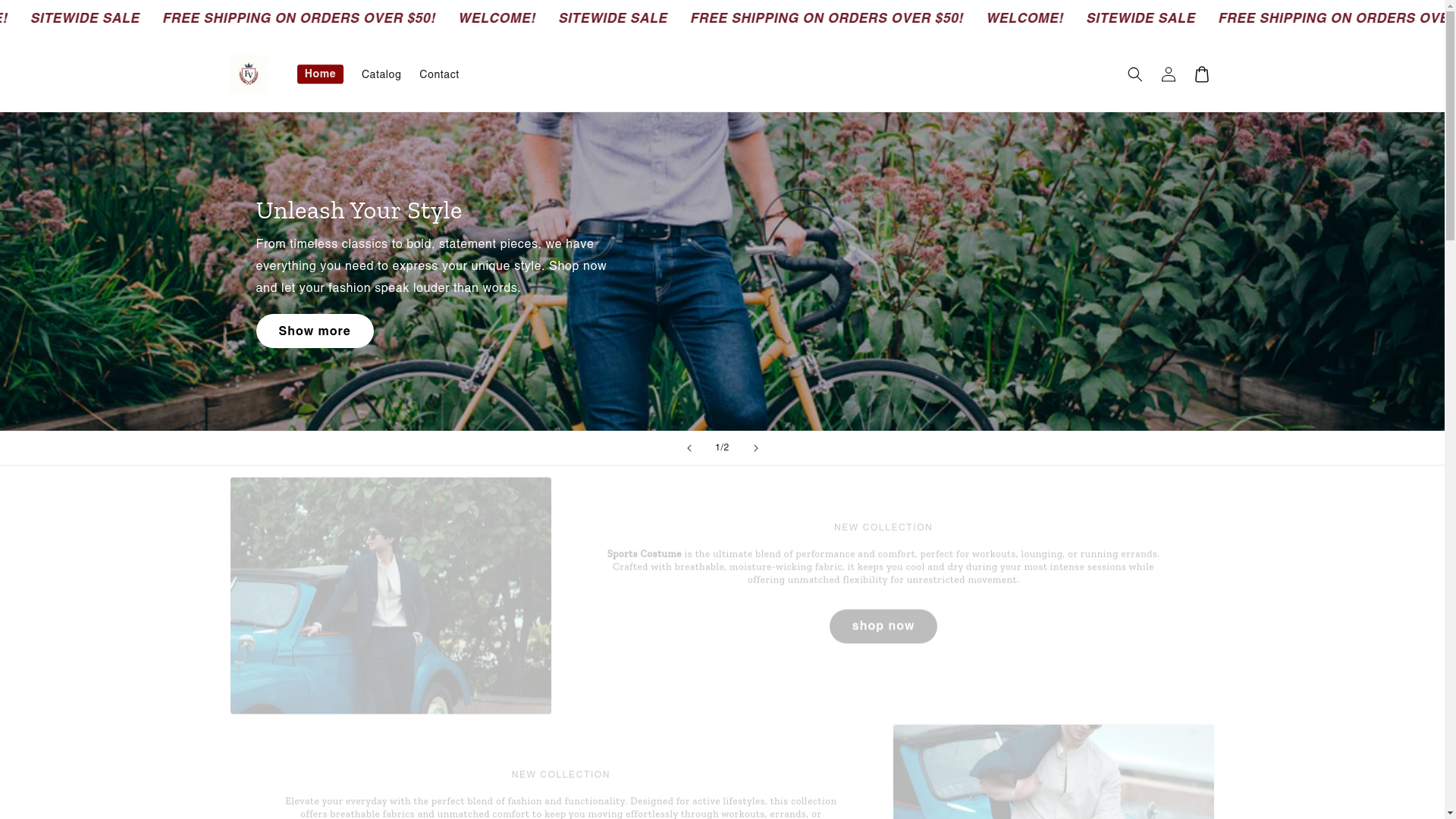 website screenshot of https://franklinvincenzo.store/