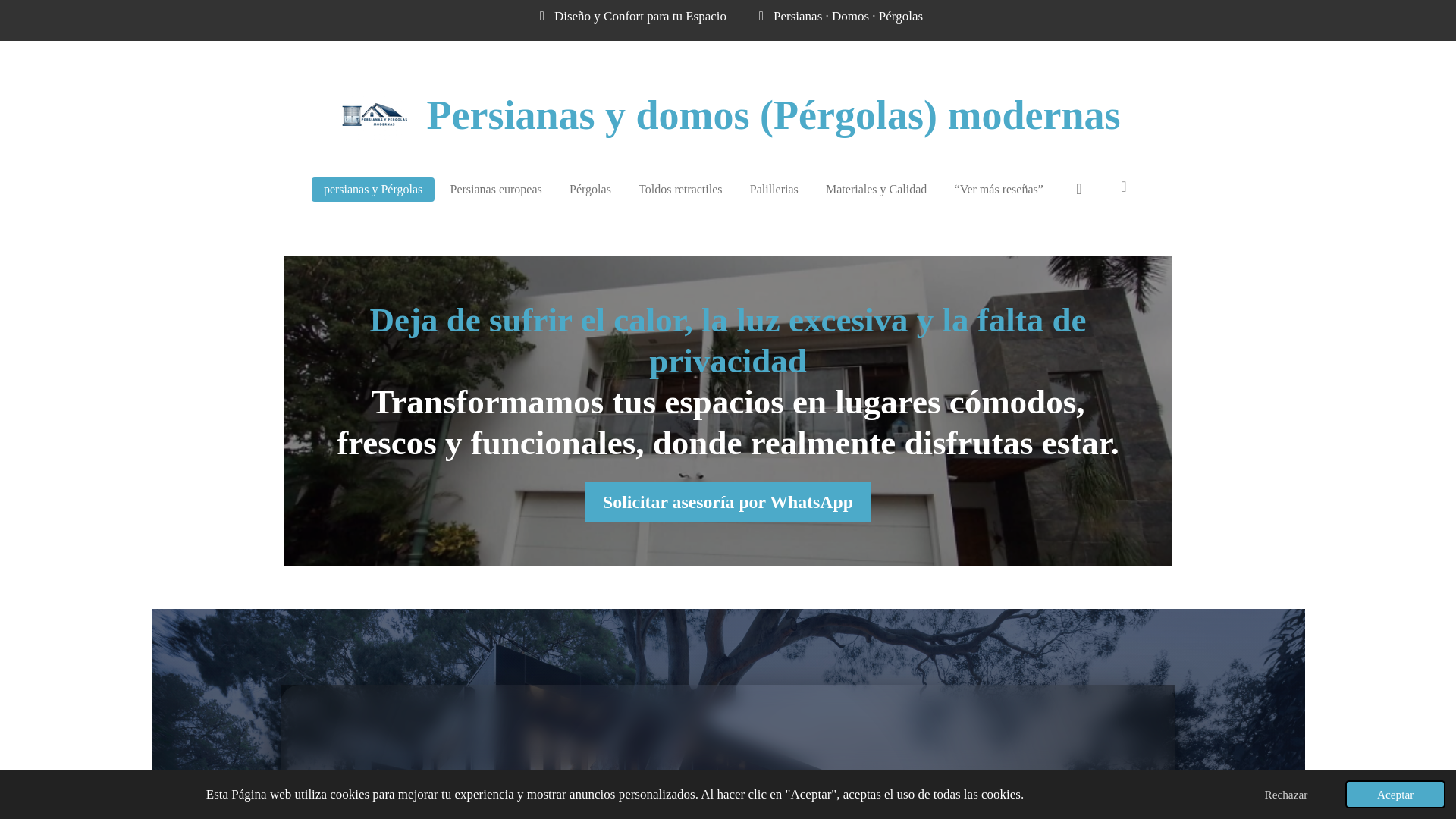 website screenshot of https://persianasydomosmodernas.com/